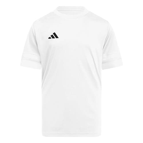 Image of adidas Unisex Kids Squadra25 Jersey Short Sleeve Kids Shirt, White/White/Black, 15-16 Years