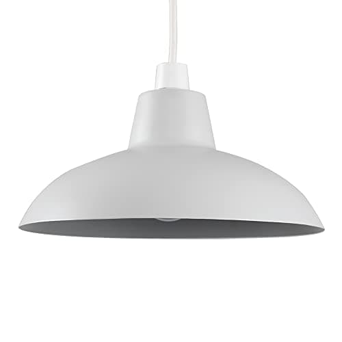 Image of MiniSun | Retro Style Grey Metal Ceiling Light Shade | Pendant Lights, Home Décor & Improvement Essential | 28.8cm Shade Width