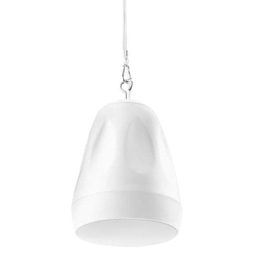 Image of Power Dynamics PDS65W Pendant Speaker - Commercial 6.5" Hanging Loudspeaker, Wall Mountable, IPX5 Waterproof, Indoor Outdoor Audio, 100V 70V 8 Ohm, White