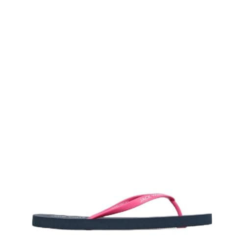 Image of Jack Wills Flip Flop Womens Flops Navy/Pink 8 UK