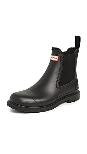 Image of Hunter Mens Commando Chelsea Boots (7 UK) (Black)