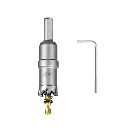 Image of SALI TCT Carbide Hole Saw for Hard Metal,20mm,7/9" Tungsten Carbide Tipped Hole Cutter Set with Titanium-Plated Pilot Drill bit for Metal, Stainless Steel, Iron, Wood, Aluminium, Plastics