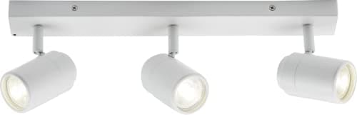 Image of Knightsbridge 230V IP44 GU10 Triple Bar Spotlight,Matt White