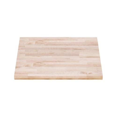 Image of DuraSteel 30x30 Butcher Block Countertop - Maple Solid Wood Workbench for Kitchen, Restaurant, Cabinet, Desk Top, Wood Board, Large Counter Cutting Island Long, Bakery Worktable Dough - Table Top Only