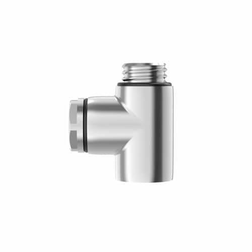 Image of Warmehaus Heating Element Connector Dual Fuel Towel Rail Warmer Radiator T Piece with End Plug Chrome