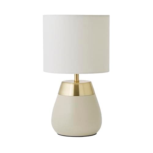 Image of ValueLights | Hurst Cream Touch Table Lamp with Matching Drum Lamp Shade and Bulb | Table Lamp, Home Décor & Improvement Essential