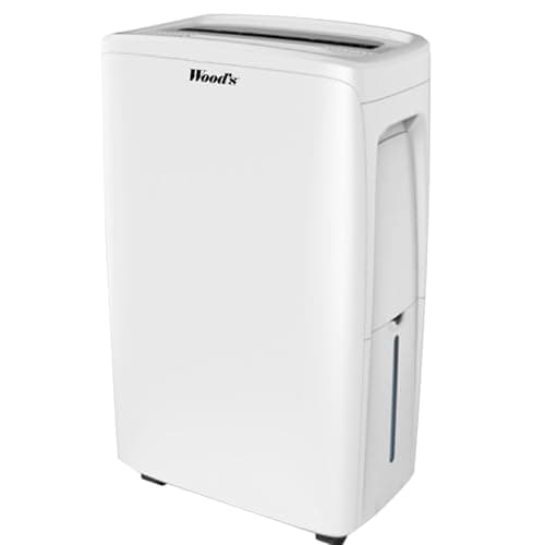 Image of Wood's MDX14 Dehumidifier 10L - Low Energy Moisture Remover with 4 Operation Modes, Programmable Hydrostat, Timer and Hose Draining Option - Ideal for Rooms up to 30 sq m