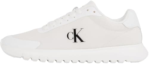 Image of Calvin Klein Women’s Sporty EVA Mesh Runner Trainers, White (Triple Bright White), 3.5 UK