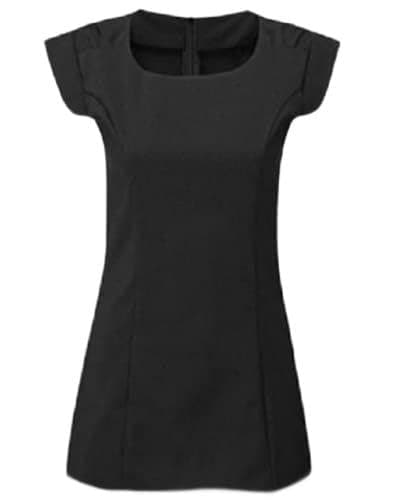 Image of Vestir's WOMENS LADIES Salon Tunic Beauty Therapist Nail Spa Massage Uniform Health Work Beautician LSL (14), Black