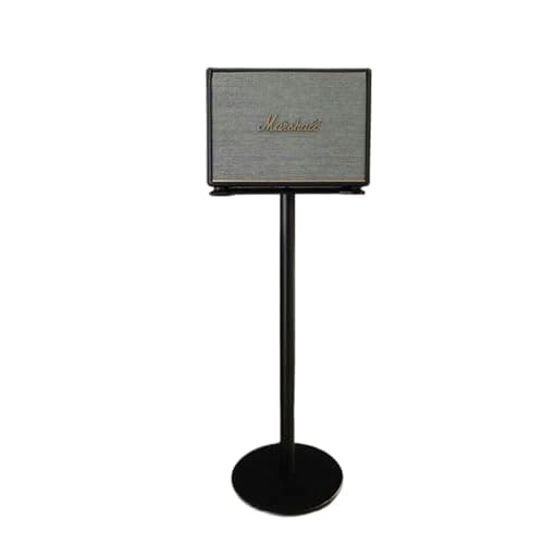 Image of ZGOUO Speaker Stand Compatible with Marshall Woburn/Acton/Stanmore Bluetooth Wireless Speaker (2nd & 3rd Generation Universal) Aluminum Alloy Material Hidden Power Cord (Woburn(2/3) Black Single)