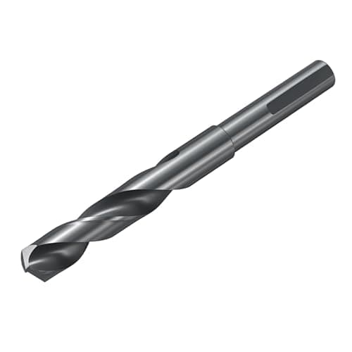 Image of sourcing map 15mm Drill Bit 1/2" Reduced 3-Flat Shank M2 High-Speed Steel Nitriding Black 135° Bits for Hard Metal Stainless Steel,1pcs