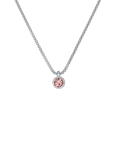 Image of Ted Baker Sininaa Crystal Pendant Necklace For Women (Silver/Pink Crystal)