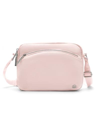 Image of AOTM Cross Body Bag Women, Lightweight Handbag for Ladies, Multi Pockets, Waterproof Shoulder Bag with Adjustable Strap, for Travel, School, Work（Pink）