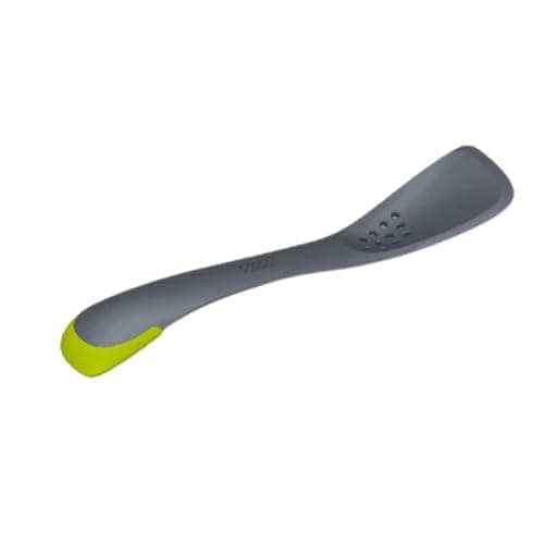 Image of Joseph Joseph - Uni-Tool 5-in-1 Silicone Kitchen Utensil, Slotted Spoon, Turner, Cutting Tool, Solid Spoon and Spatula in one- Grey