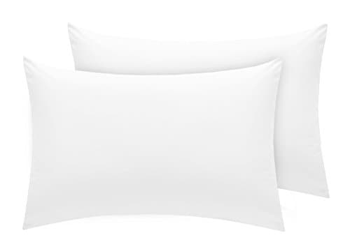 Image of DTEX HOMES 200 Thread Count 100% Egyptian Cotton Pillow Cases, House Wife Pair Of Pillow Cases - White