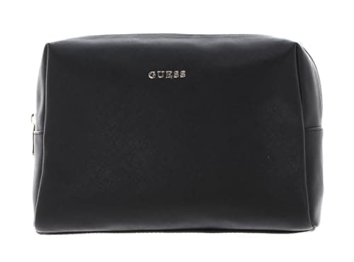 Image of GUESS Toiletry Bag Top Zip Cosmetic Bag Black