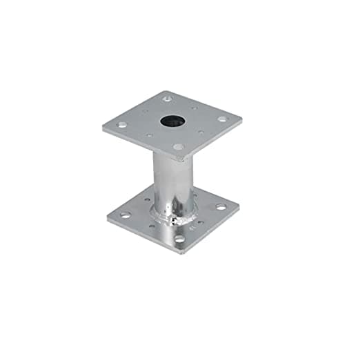 Image of Heavy Duty Galvanised Elevated Post Base Support Fence Foot (Size: 100 x 100mm)