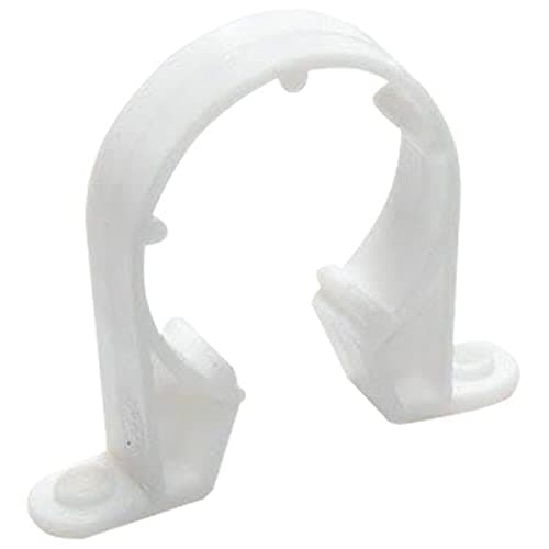 Image of Merriway BH05554 (8 Pcs) Waste Compression and Push-Fit Fittings Pipe Clips, White 32mm - Pack of 8 Pieces