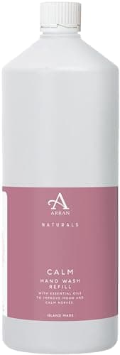 Image of Arran Natural Hand Wash Refill with Lavender & Chamomile (1 Litre) Calming Vegan Plant-Based Liquid Soap for Gentle Cleansing and Hydrated Skin
