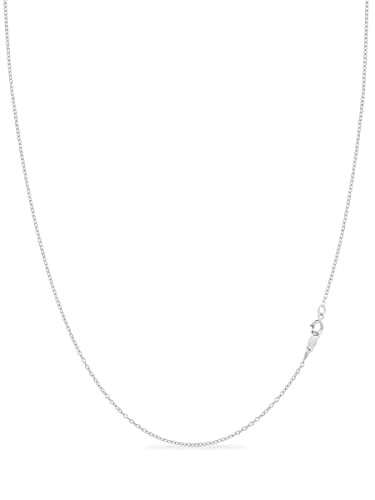 Image of KEZEF Sterling Silver 1.3 mm Cable Chain for Women or Men - 925 Silver Italian Necklace Chain - Hypoallergenic and Tarnish Resistant - 20 Inches | 50 cm