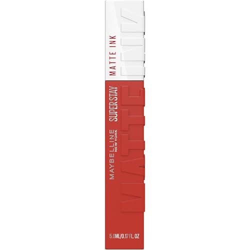 Image of Maybelline Lipstick, Superstay Velvety Matte Ink Liquid Lipstick, Up to 16H Non Transferable, Vibrant Longlasting Finish, Non Drying, Shade: 130 Self Starter, 5ml