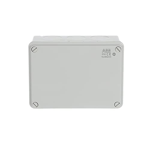 Image of ABB IP65 Junction Box • Fully Dust Sealed Enclosure • Waterproof Electric Cable Connector Unit • Shockproof Adaptable Indoor/Outdoor Box • 153 x 110 x 66mm