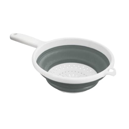 Image of HOMESHOPA Collapsible Sieve with Handle, Foldable Kitchen Colander Strainer, Silicone Drain Basket for Draining Pasta, Fruits, Vegetable, Space-Saving & BPA Free