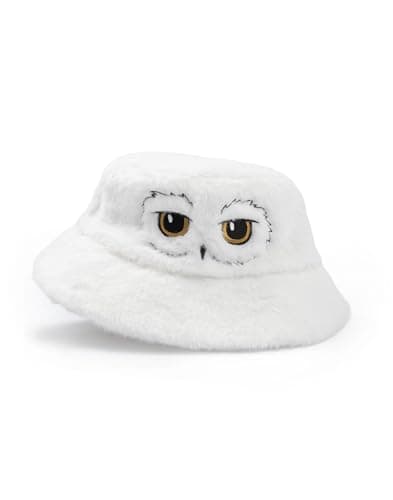 Image of Harry Potter Hedwig White Bucket Hat | Unisex Adult Casual Wear | Lightweight Summer Headwear | Movie Merchandise | Great for Festivals & Everyday Use Merch