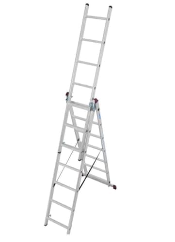 Image of Triple Extension Ladder | Aluminium Combination Multipurpose Ladder | 3X7 Tread | EN131 Certified | 150KG Capacity | Ideal for DIY | Extended to 5.73m