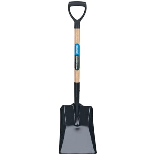 Image of Draper Expert 980 x 310 mm Contractors Square Mouth No.2 Shovel | Heavy Duty Hand Tool | Solid Forged Gardening Shovel | Ash Wood Shaft with T Handle | 10875
