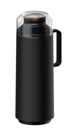Image of Tramontina Thermal Flask with Cup Lid and Interior Glass Container (Black, 1.0l)