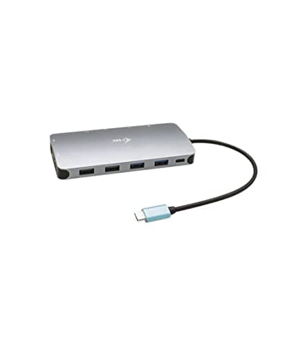 Image of i-tec USB-C 3x Full HD Metal Nano Docking Station - 2x DisplayPort 1x HDMI 1x GLAN 1x USB-C 2x USB 3.1 2x USB 2.0 1x Audio with Power Delivery 100W