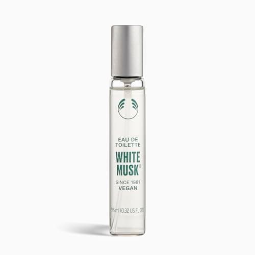 Image of The Body Shop White Musk Eau de Toilette (1x 9.5ml), Fresh Floral Musk Perfume for Men & Women, Long-Lasting Unisex Fragrance with Jasmine & Lily Notes, Vegan Cologne, Signature Cruelty-Free Scent