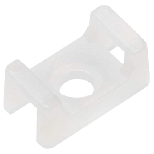 Image of TA-VIGOR 50Pcs Nylon Cable Tie Mount Base, 13mmx7mmx6mm Saddle Type Mount Wire Holder, Cable Zip Ties, Adjustable Cable Tie Holder with Self-Locking for Wire and Cable Tidy, White