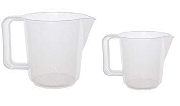 Image of Plastic Kitchen Jugs 500ml & 1000ml Measuring Mixing Preparation 1 & 2 Pint Jug