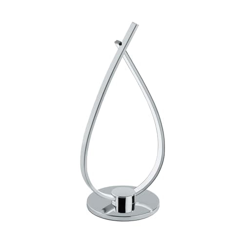 Image of Eglo LED Bedside lamp Roncade, Side Table Light Made of Chrome-Coloured Aluminium and Plastic, Living Room Lighting with Switch