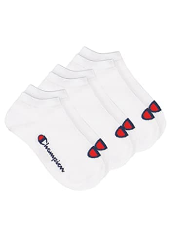 Image of Champion Accessories Basics 3pk Sneaker Socks, White, 3 UK