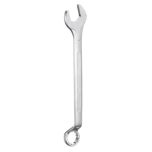 Image of sourcing map Combination Wrench Offset 27mm 75-Degree 12-Point Box End and 15° Angled Open End Metric CR-V Steel Nickel Plated Multi-Function Spanners for Mechanics DIY Enthusiasts
