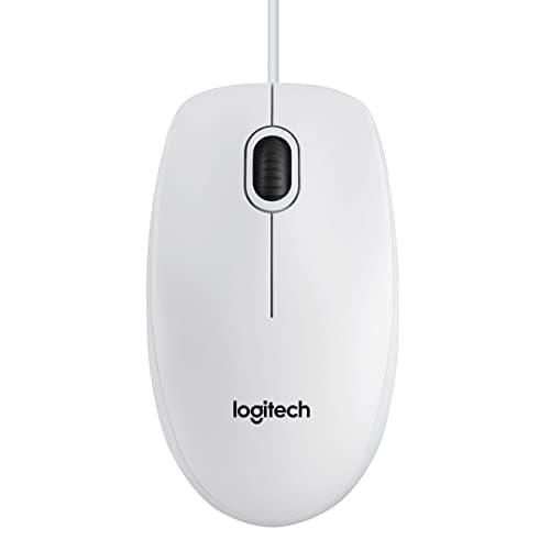 Image of Logitech 910-003360 B100 Wired USB Mouse, 3-Buttons, Optical Tracking, Ambidextrous PC / Mac / Laptop - White