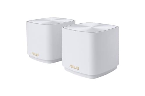 Image of ASUS ZenWiFi AX Mini (XD5) Dual-Band Whole Home Mesh WiFi System (2 Pack), WiFi 6, 802.11ax, up to 5000 sq ft & 5+ Rooms, AiMesh, Lifetime Free Internet Security, Parental Controls, Easy Setup