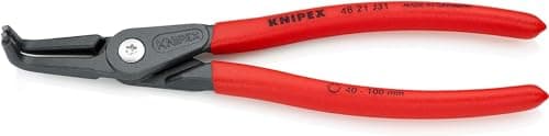 Image of KNIPEX Precision Circlip Pliers for Internal Circlips in Bore Holes Self-Service Card with Non-Slip Plastic Coating, 48 21 J31 SB
