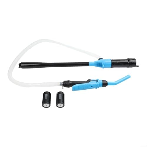 Image of Besshepplo Battery Operated Fuel Transfer Pump Electric Oil Extractor Siphon With Fast Flow For Car Dashboard Fitment ABS And Alloy Material Black White Orange(blue)