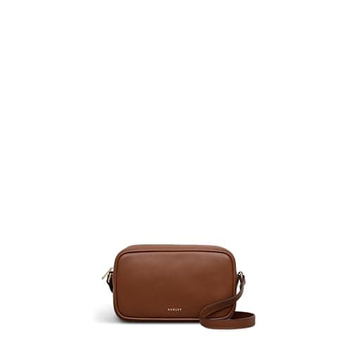 Image of RADLEY London Hadley Lane Women's Leather Small Ziptop Cross Body Camera Bag, Cognac