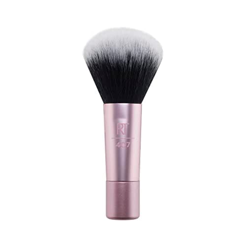 Image of Real Techniques Mini Multitask Makeup Brush, For Blush, Bronzer and Powder, Face Brush with Custom-Cut Synthetic Bristles, For Loose and Pressed Powder, Travel Sized, Vegan and Cruelty-Free, 1 Count