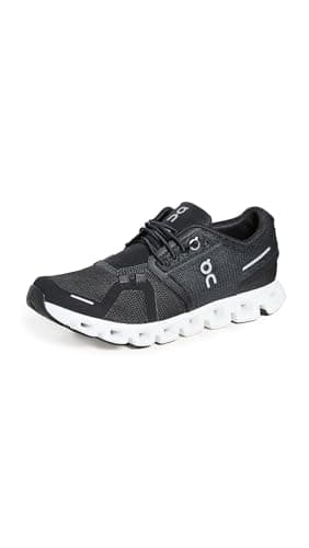 Image of On Women's Cloud 5 Textile Synthetic Trainers, 4.5 UK Black White