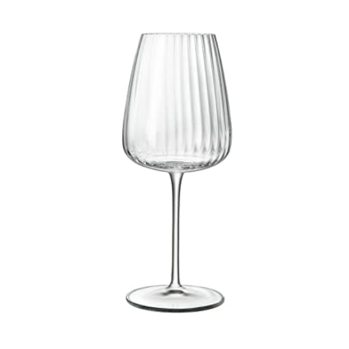 Image of Luigi Bormioli Optica Wine Glasses 4 Set x 550ml Crystal Wine Glasses, Dishwasher Safe