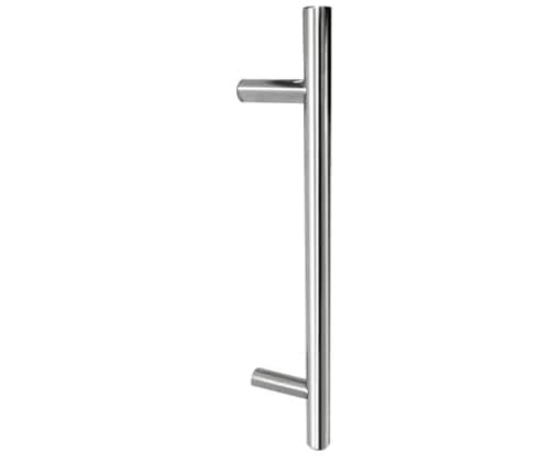 Image of KOOPLES HARDWARE 25mm Guardsman Pull Handles Grade 304 Stainless Steel Brushed Finish – Bolt Through Fixing for Commercial Doors (Satin Stainless Steel, 1000x25x900mm)