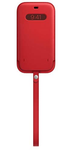 Image of Apple iPhone 12 Pro Max Leather Sleeve with MagSafe - (PRODUCT) RED