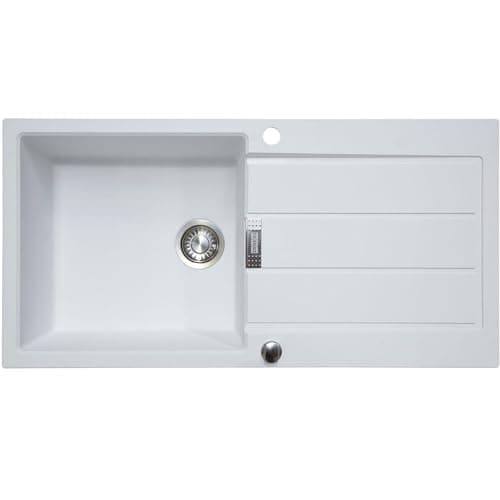 Image of Franke Sirius S2D611PW 1.0 Bowl Tectonite Reversible Polar White Kitchen Sink
