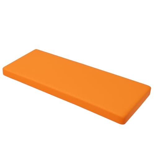 Image of Brillars Outdoor Garden Bench Cushion 2 Seater for Patio Furniture, Water Resistant Heavy Duty Soft Replacement Cushions Seat Pad Sofa Pillow (Orange, 106x40x5cm / 42x16x2)